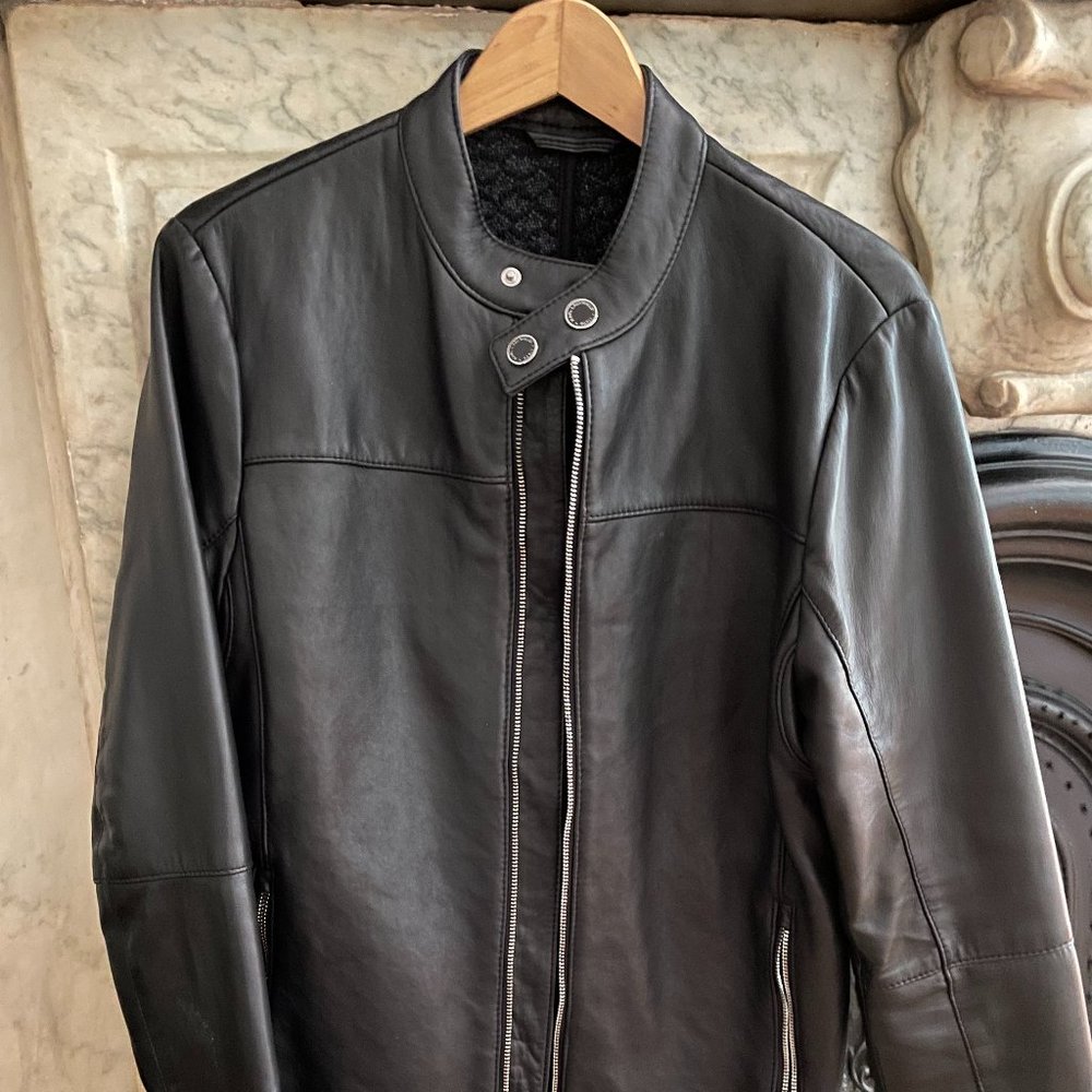 Karl Lagerfeld Paris Men's Leather Jacket